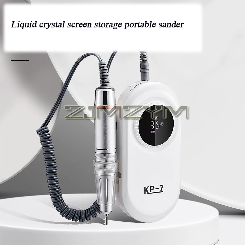 Mini Portable Nail Drill Machine Electric Storage Nail Remover with Liquid Crystal Display Exfoliating Nail Polish Machine