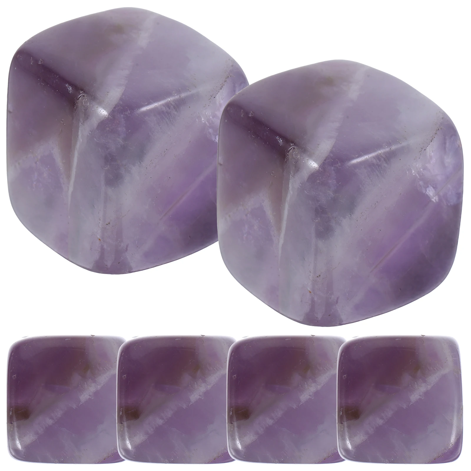 

6 Inch Purple Crystal Whiskey Ice Cubes Reusable Stones for Drinks Bartending Drinks Whiskey Cube Stones Accessories Gifts
