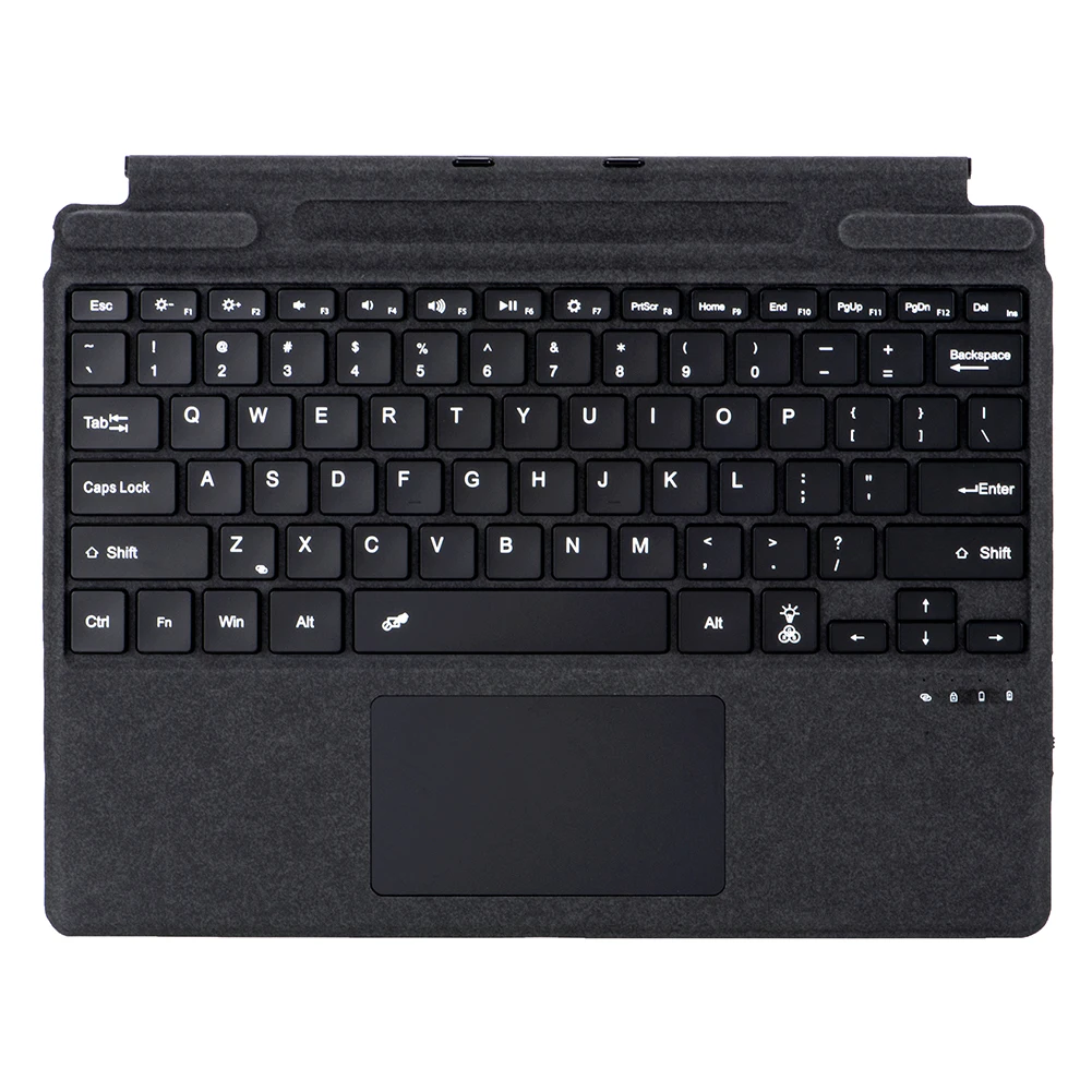 Bluetooth-Compatible Ultra-Slim Keyboard 7-Color Backlight Portable Magnetic Keyboard for Microsoft Surface Pro 8/9/X/10/11