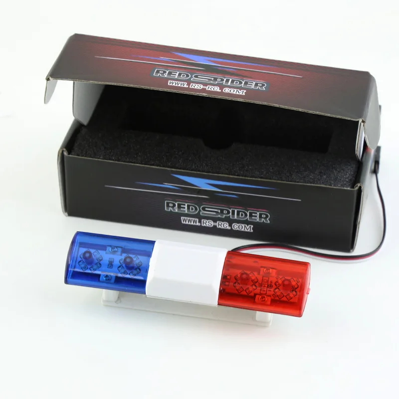 Simulation RC Car Police Lights Lamp Roof Light Decoration For 1/10 1/8 RC Rally Cars Truck HSP Traxxas Tamiya CC01 RC4WD Axial