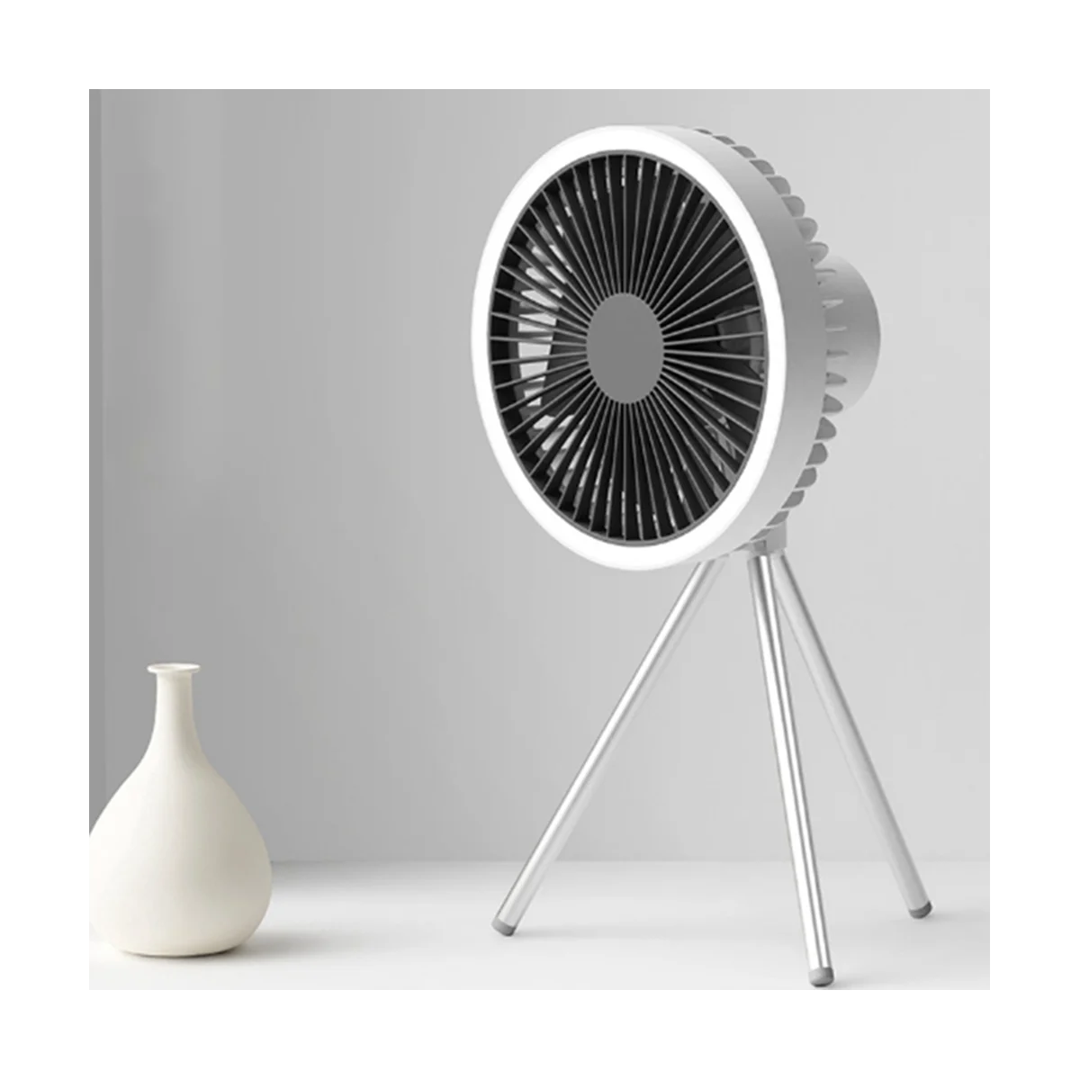 Outdoor Camping พัดลมโคมไฟ USB พัดลมตั้งพื้นขาตั้งกล้องพัดลมตั้งโต๊ะหอพัก MINI เต็นท์พัดลมเพดาน