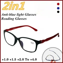 Reading Glasses Men Anti Blue Light Presbyopia Eyeglasses Women Anti Fatigue Computer Eyewear +1.0 +1.5 +2.0 +2.5 +3.0 +3.5 +4.0
