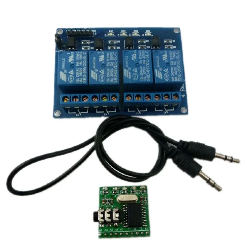 CE005*1+YC064*1 DC 5V 12V 24V 48V Voltage DTMF Audio Remote Relay Kit MT8870 Phone Voice Decoder Control For Arduino