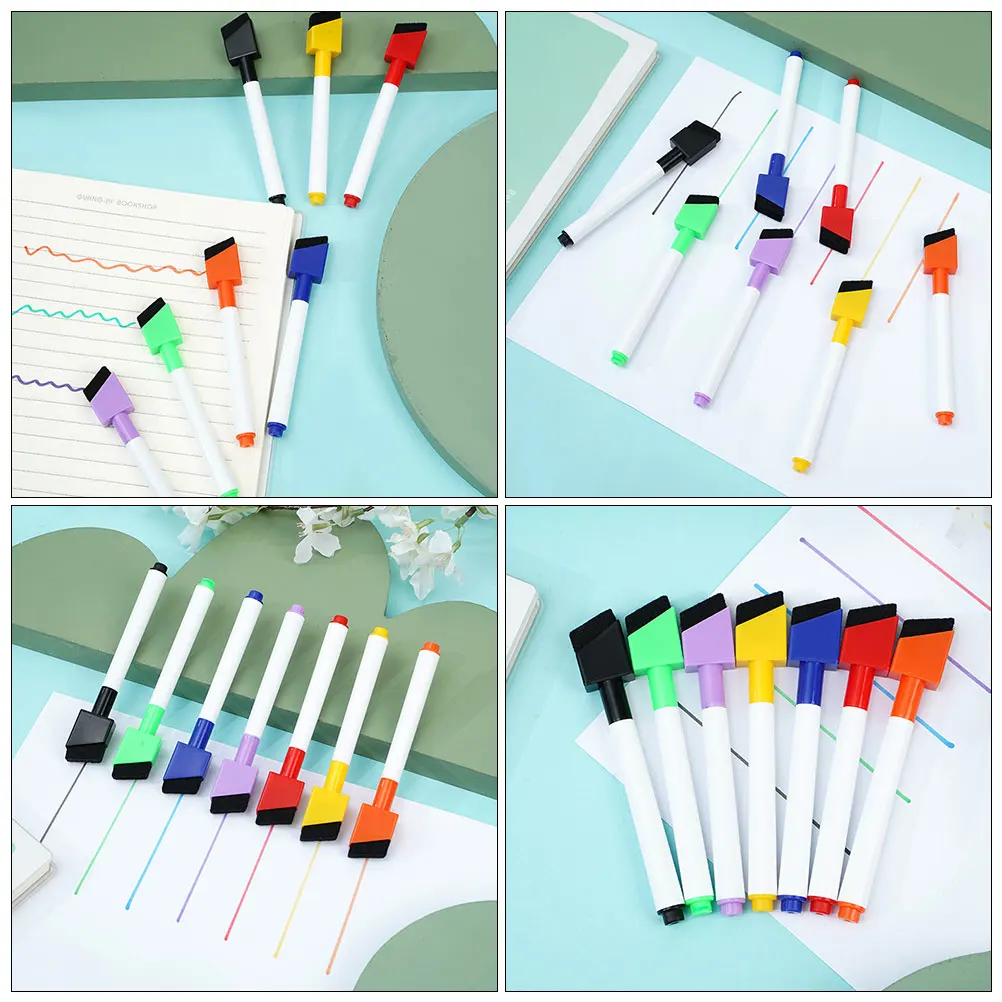 

8pcs Erasable Pens Vibrant Dry Erase Markers Fine Tip Multi Color Whiteboard Markers For Classroom Office Calendar