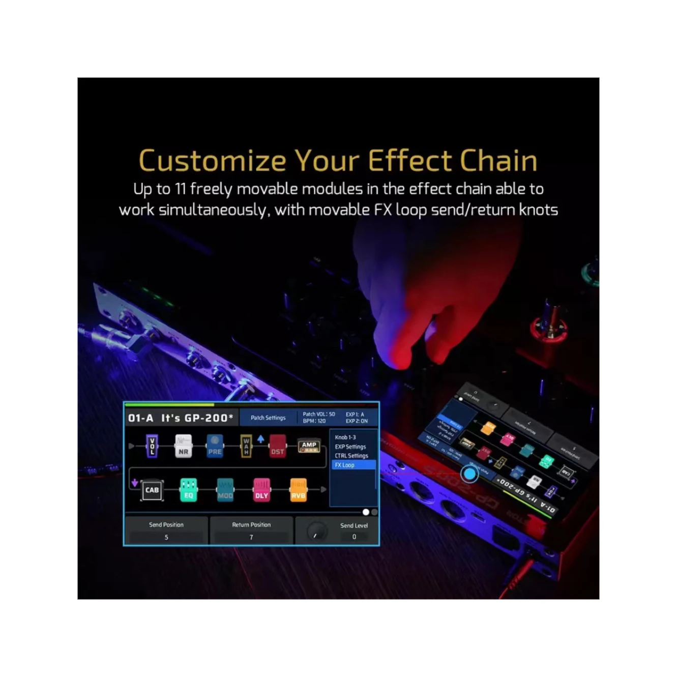 Pedales multiefectos Valeton GP 200R/GP-200R/GP200/GP 200 R, procesador de guitarra, Pedal de efectos de guitarra eléctrica, multiefecto para escenario