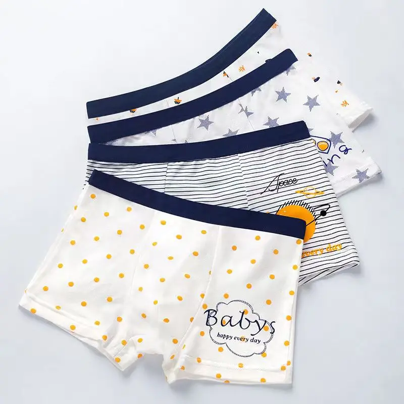 Childrens underwear Boys Flat Angle Pure Cotton Medium To Large Boys Boxer Shorts Year Old Shorts Childrens Panties 2-17T