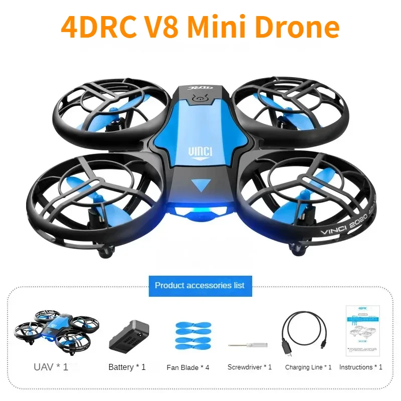 4DRC V8 New Mini Drone 4k profession HD Wide Angle Camera 1080P WiFi fpv Drone Camera Height Keep Drones Camera Quadcopter