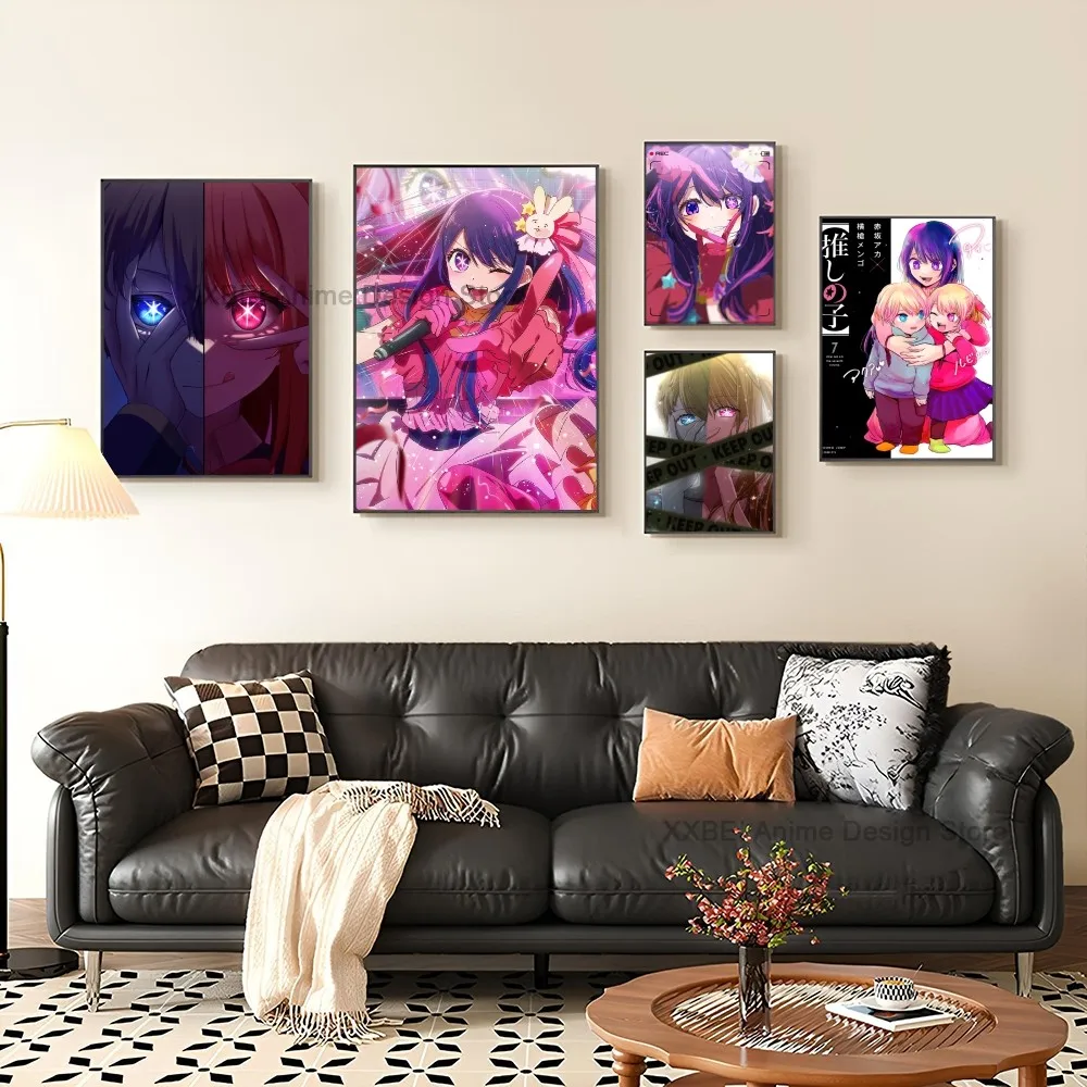 1pc Oshi No Ko Hoshino Ai Poster Anime Sticker Bedroom Study Wall Art Hanging Painting Decoration High Quality Printed Matter