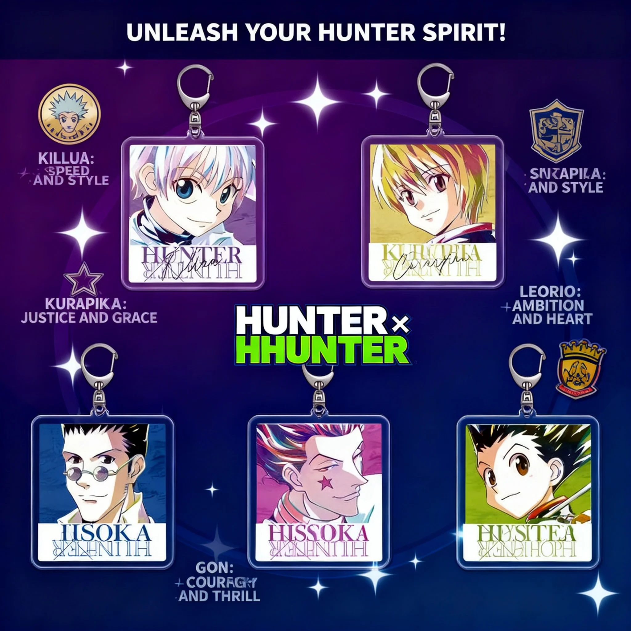 Al por mayor Llavero Colgante de Acrílico de Anime Fullmetal Alchemist Hunter x Hunter, Accesorios Escolares Creativos, Joyería