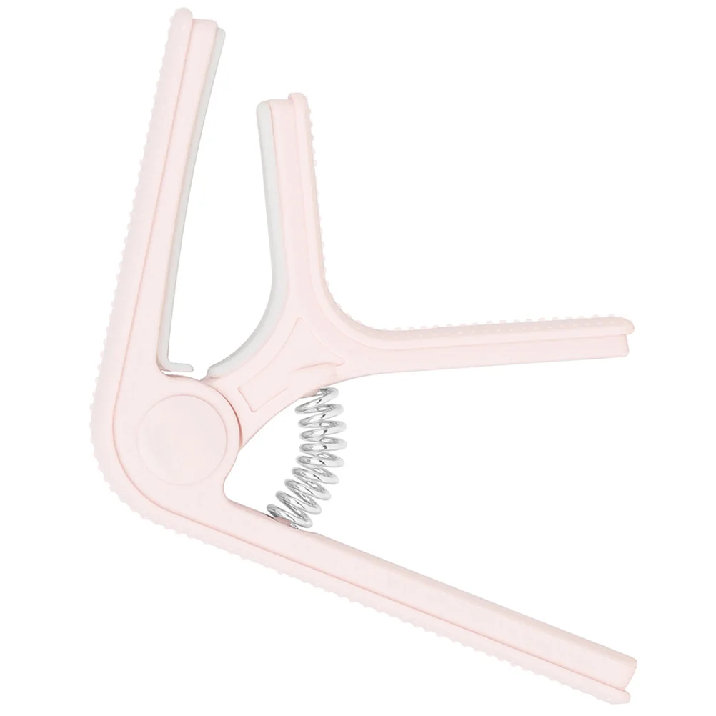 

Guitar Plastic Silicone Protective Ukulele Universal Capo Clip with Anti-slip Points for Acoustic Classical Pink