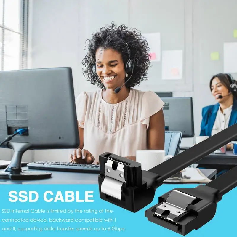 Straight Data Cable Straight Or Right Angle SSD Cables 3.0 Data Cable With Locking Latch For HDD SSD And DVD Drives