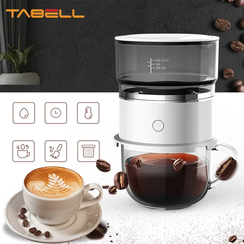 TABELL Coffee Maker Portable Semi-automatic Household Coffee Machine Drip Coffee Maker Travel Office Kitchen Appliances Home