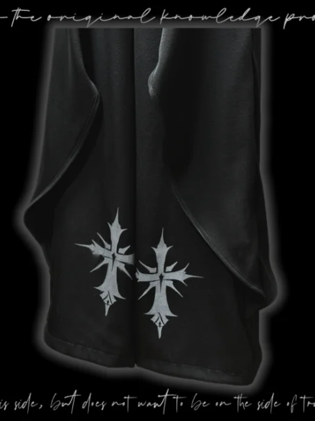 New Original Japanese Harajuku Cool Girl Fashion Gothic Irregular Pants Female Temperament Black Kawaii Pants Skirt