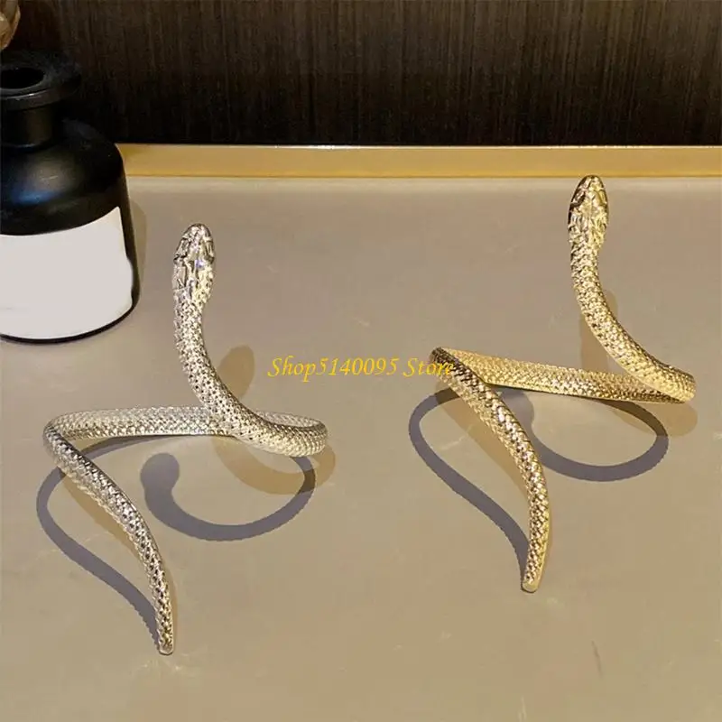dxae Blingbling Snake上腕袖口モダンアームバンドバングル女性ジュエリーアームカフスアームレットアームバンドオープンバングル