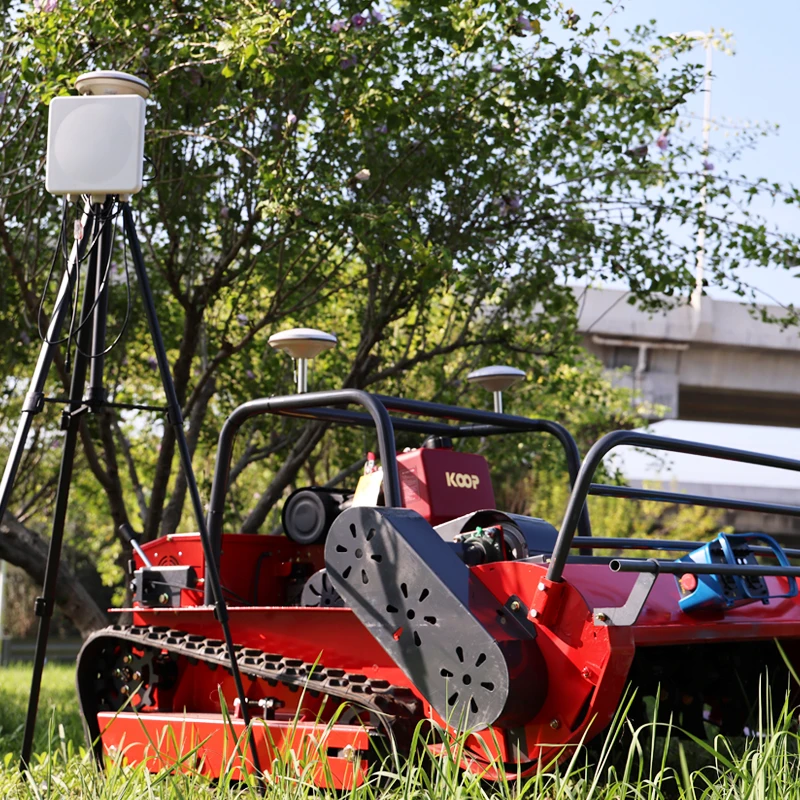 Customized Remote Control Flail Mower GPS for peanut and sweet potato dry farmlands, crushes weeds between dry crop ridges view 6