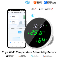 Tuya WiFi Temperature Humidity Sensor Smart Indoor Hygrometer Thermometer With LED Display Backlight Support Google Home Alexa