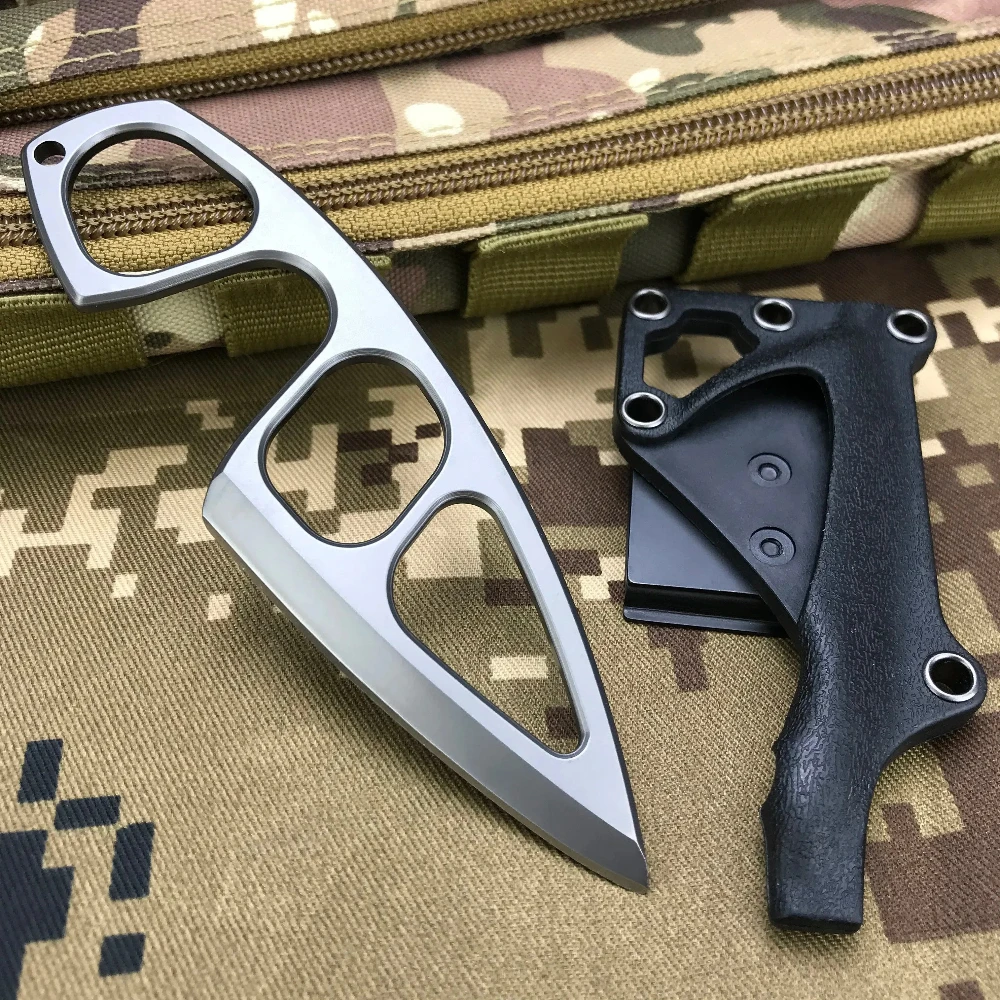 Faca Utilitária Mini Portátil para Atividades ao Ar Livre, Todo em Aço, Faca de Lâmina Fixa Multiuso para Exploração, Piquenique, Mochila