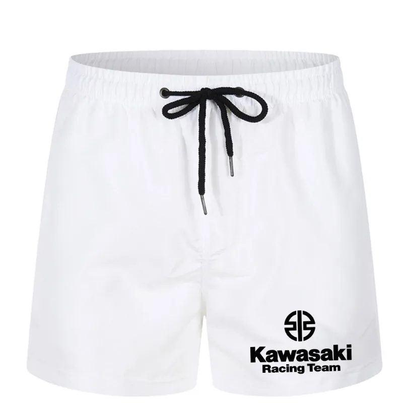 

Новинка 2023 года, летние мужские шорты Kawasaki для бега с принтом, быстросохнущие дышащие шорты, пляжные шорты, морские шорты, летние мужские шорты