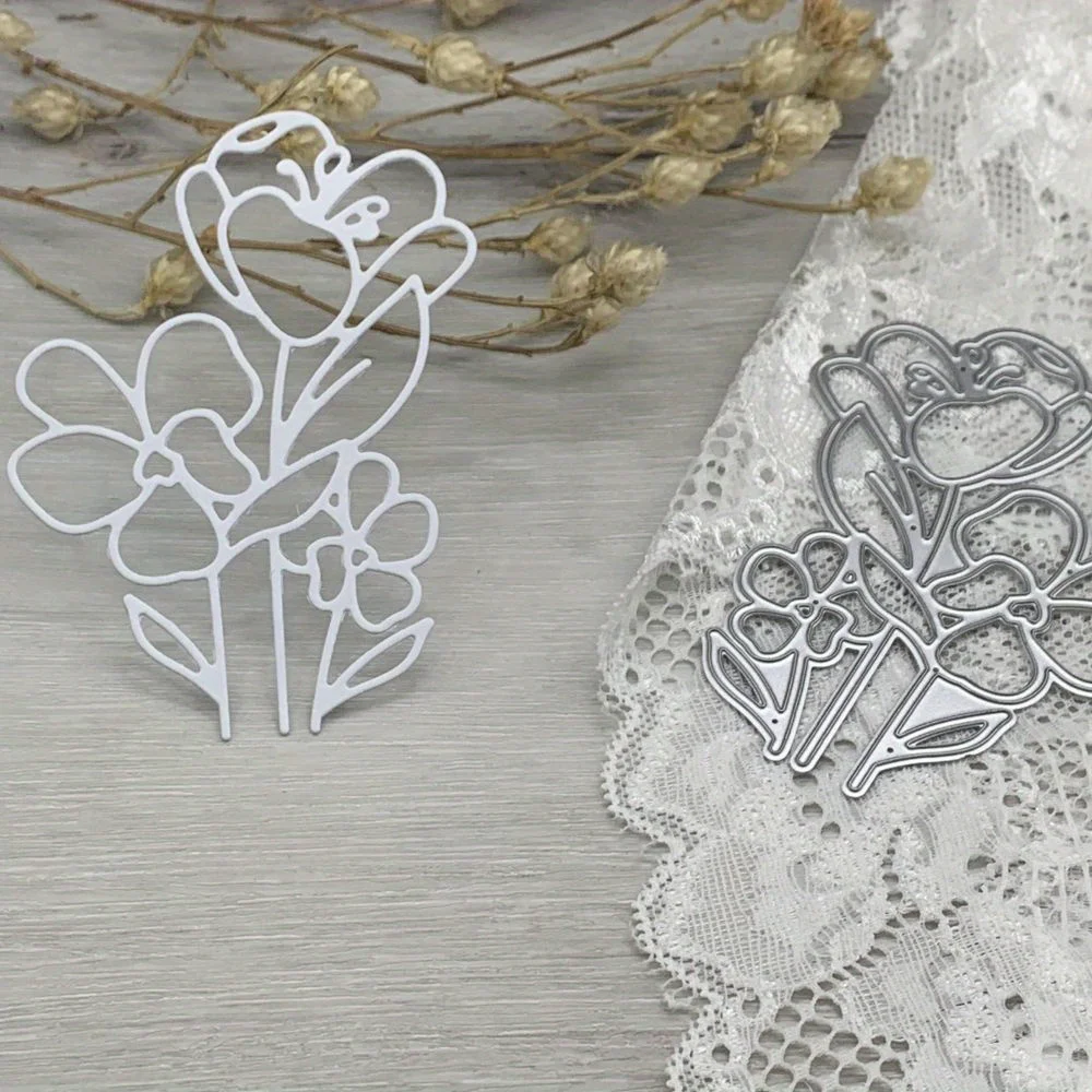 

1pcs metal cutting dies cut die mold flower decoration Scrapbook paper craft blade punch stencils dies