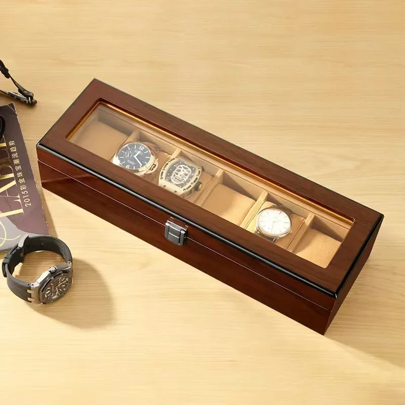 Luxury Watch Box Wood Organizer Storage Case Saves Watch Display Box 15 Slot Personalised Portable Safe Deposit Box Package NH36