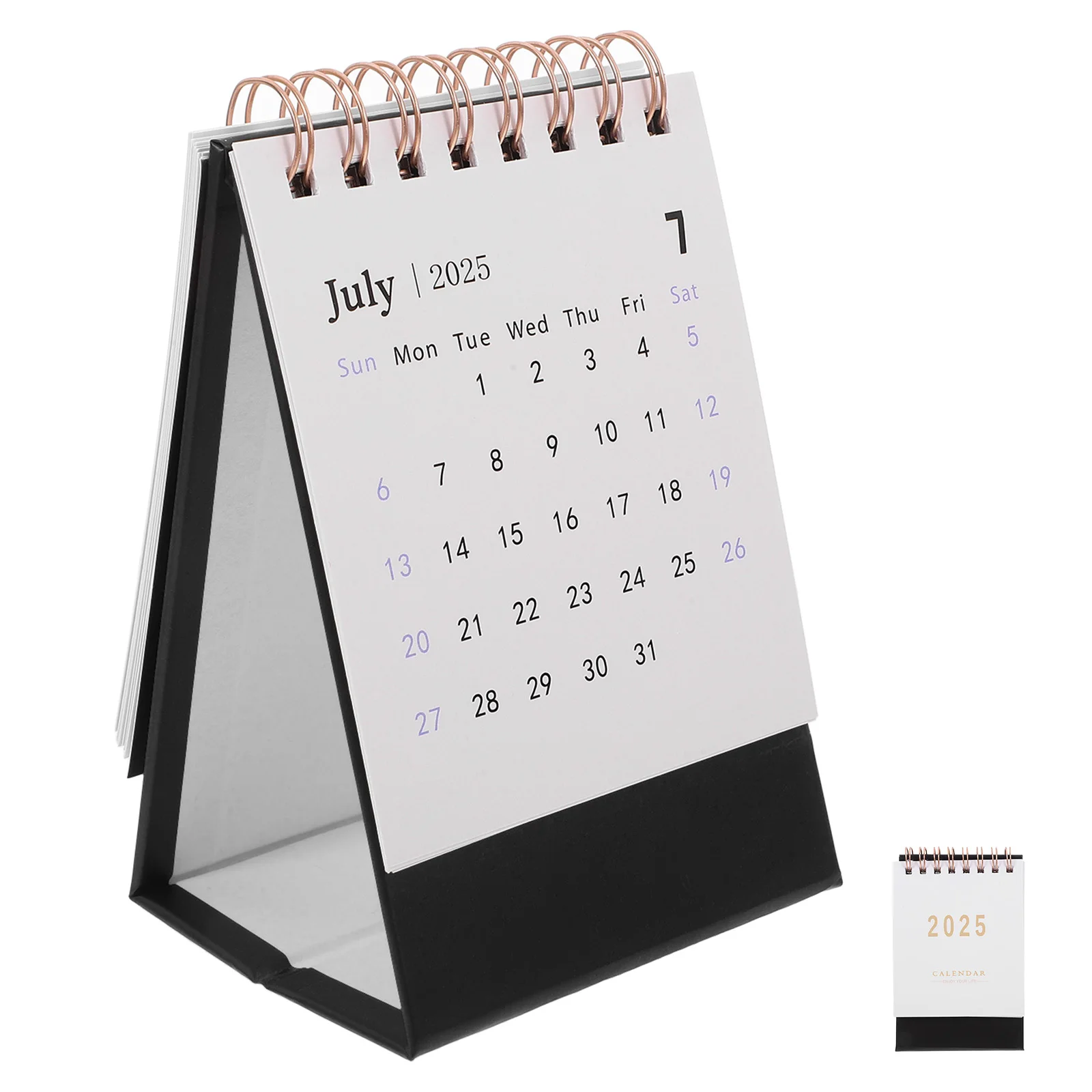 

2024-2025 Standing Flip Desk Small Desktop Calendar Thick Paper Monthly Organizer For Office Home School Use Mini Office