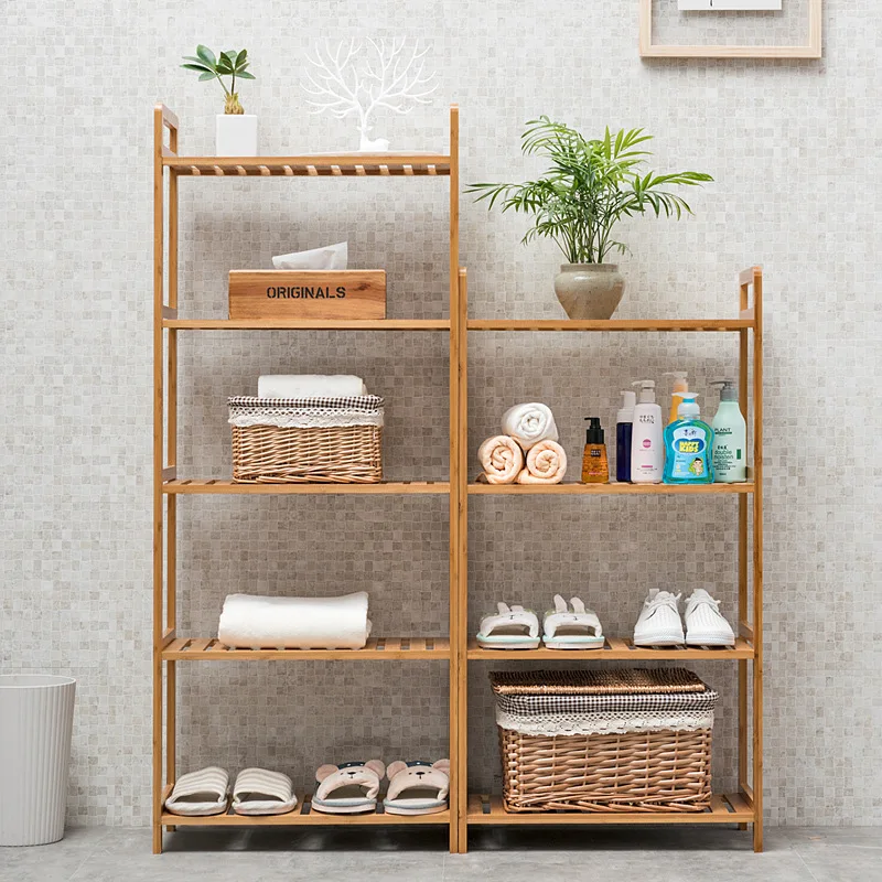 

Household bathroom rack Floor-to-ceiling multi-layer storage toilet Toilet storage shelf Multifunctional storage rack