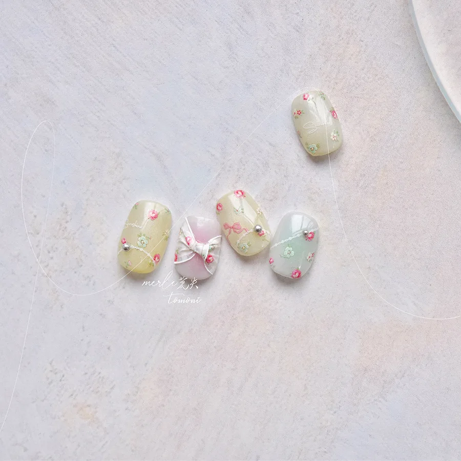 Kleurrijke Bloem Nail Art Decoraties Stickers Wraps Decoratie Nagelfolie Kawaii Kleurrijke Stickers Diy Lijm Accessoire