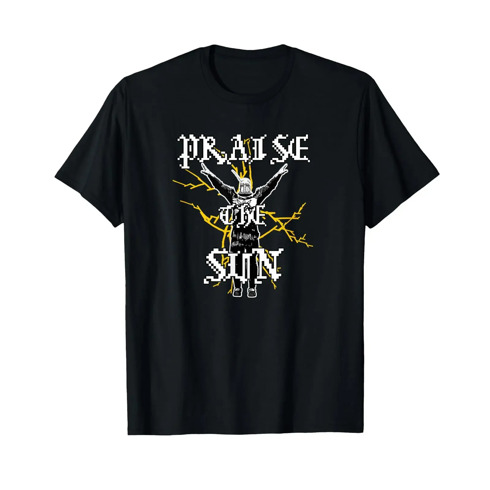 Praise The Sun Sunbro Gaming T Shirt black vintage Washed Comfortable graphic designer clothes Slightly Stylish Stretched