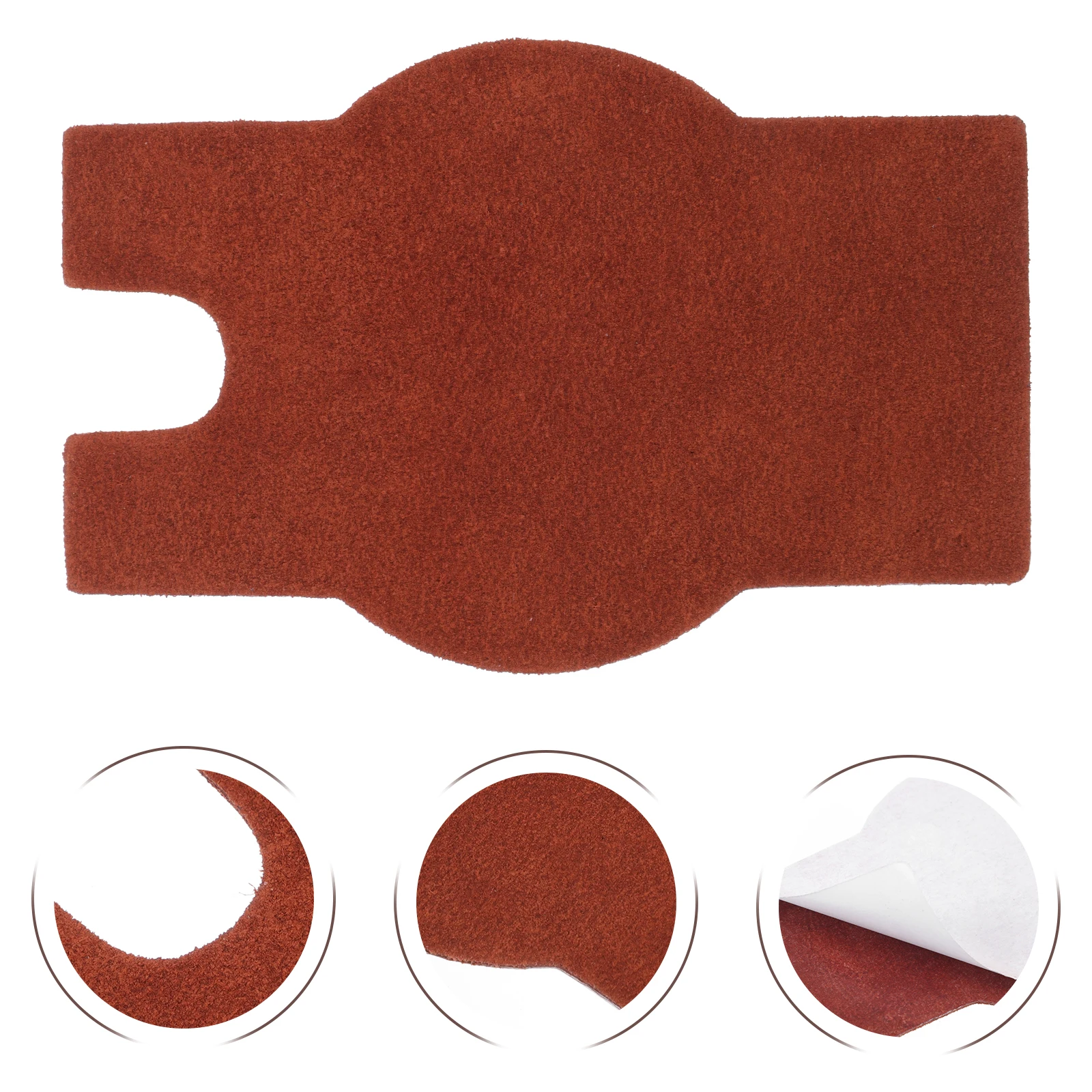 

2 Pcs Erhu Non-slip Mat Leg Rest Anti- Skid Pad Musical Instrument Bottom Anti-skid Cowhide Cushion