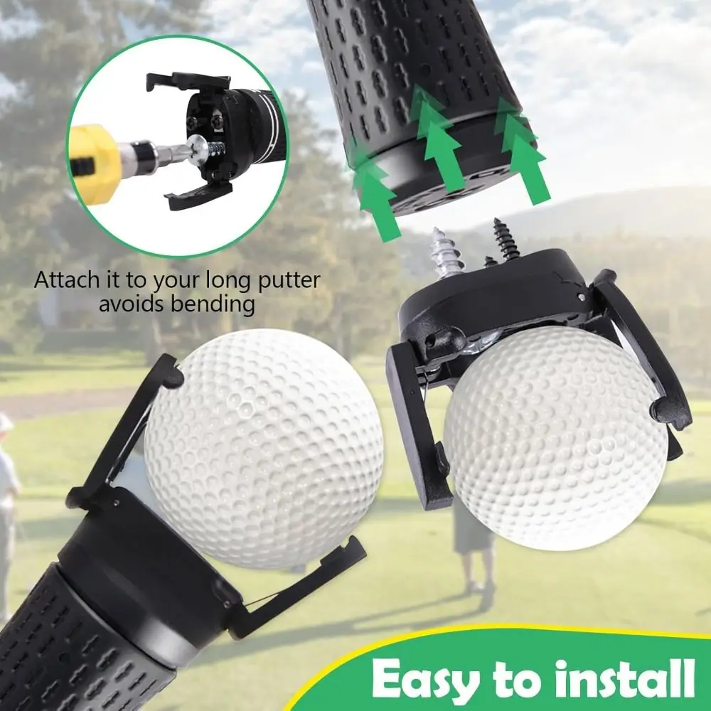 

New Mini Golf Ball PickUp Plastic Black Golf Ball Picker Golfball Pick Up Tools Outdoor