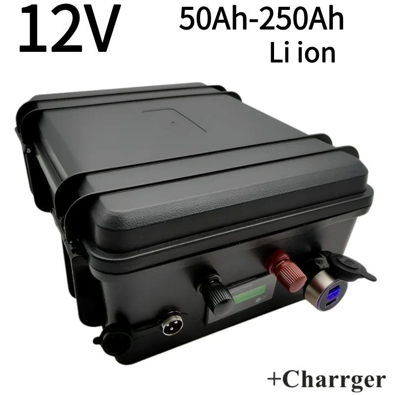 

12v waterproof 80Ah 100ah 60Ah 150Ah lithium battery 12v 200ah li ion for Trolling Motor Fishing Inflatable Boat camping EV