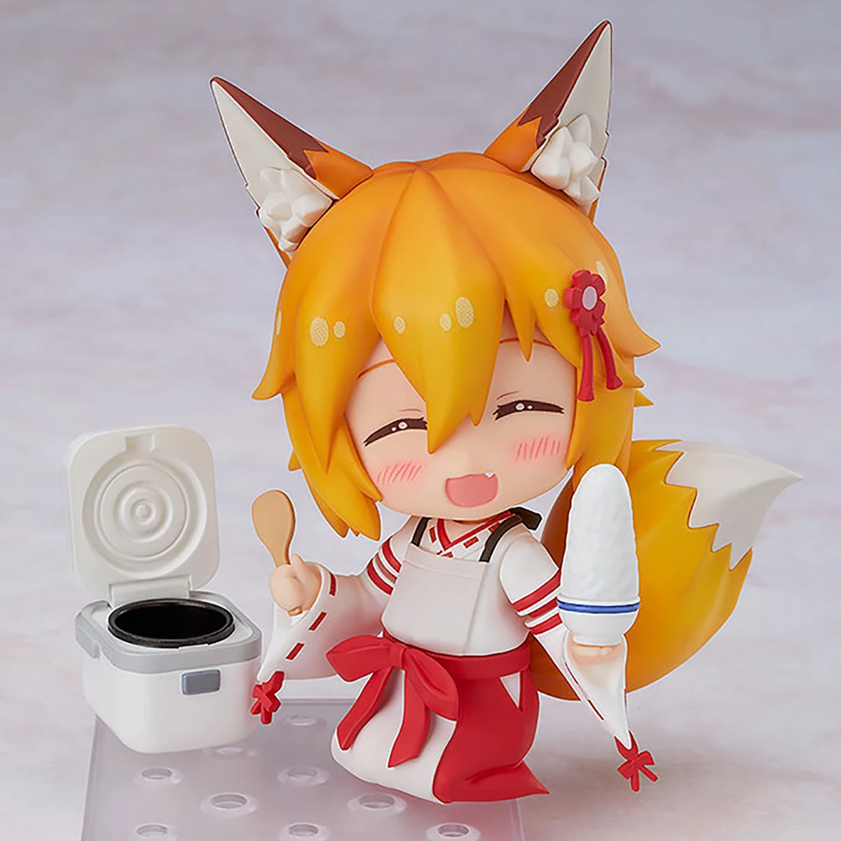 Oryginalne figurki/nakładki Nendoroid firmy Good Smile Company ( # 1271) Figurka akcji Sewayaki Kitsune No Senko-san Senko H=100mm