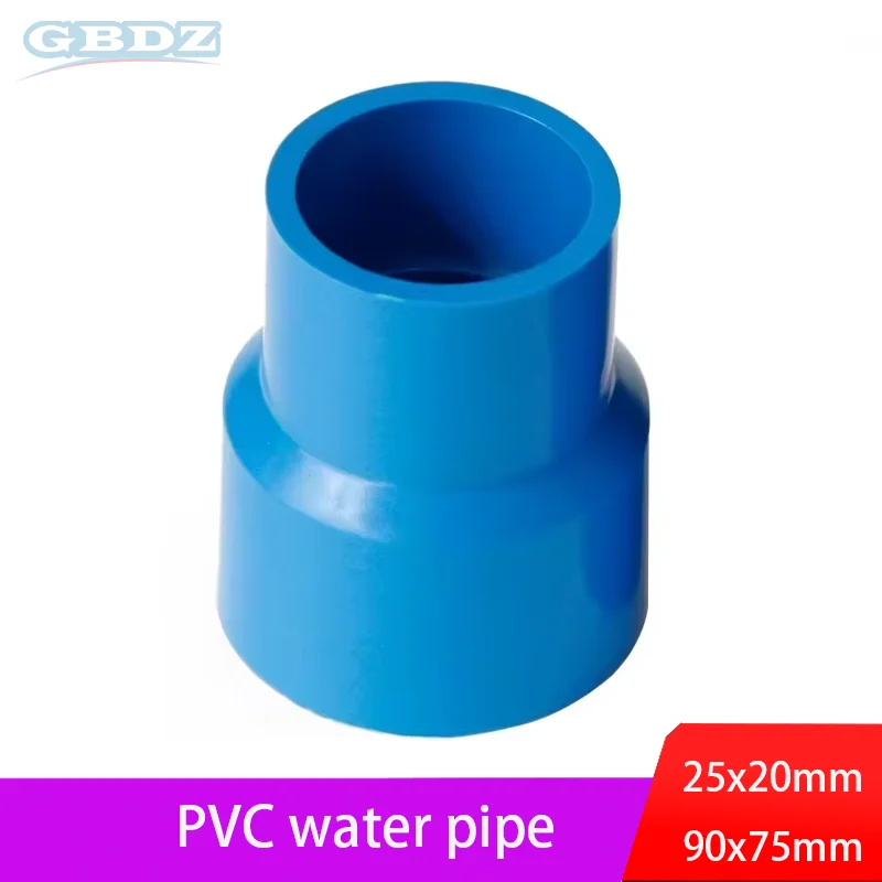 

20/25/32/40/50/63/75/90mm Blue PVC Straight Reducing Connector Water Pipe Garden Irrigation Water Tube Jointor Aquarium Adapter