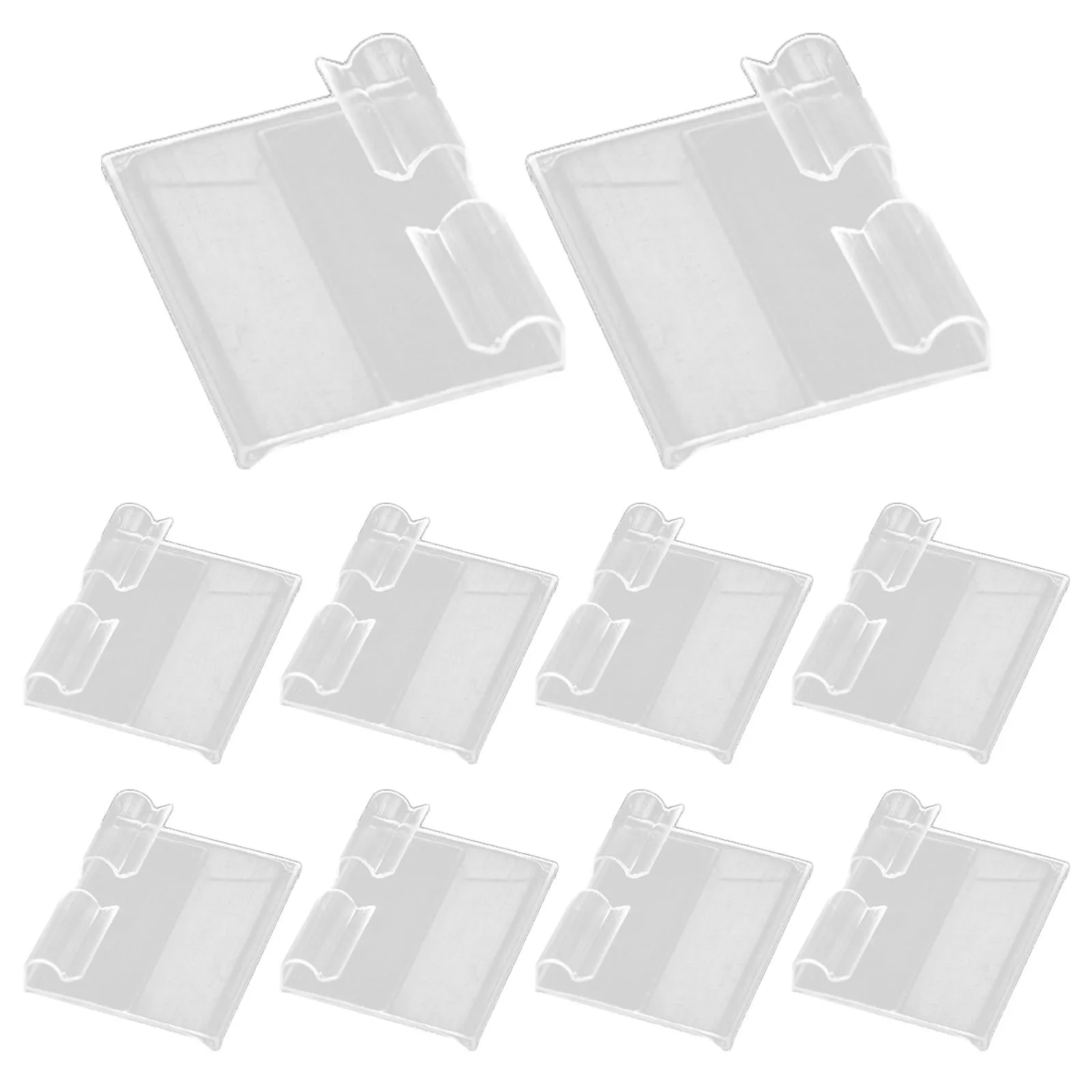 10 قطعة حامل ملصقات بلاستيكية رف شفاف شارة السعر كليب علامات واضحة لمتجر السوبر ماركت متجر بيع بالتجزئة استخدام ملصق المجلد