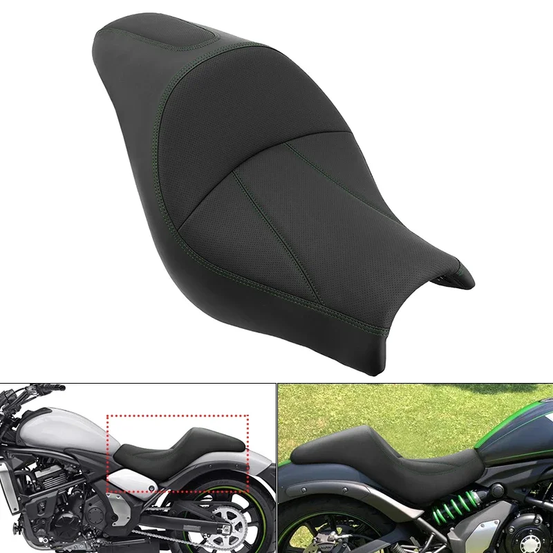 2-Up Motorcycle Seat Cover Cushion Front Rear Seats Cushions Accessories For Kawasaki Vulcan S650 VN650 EN650 2015-2023