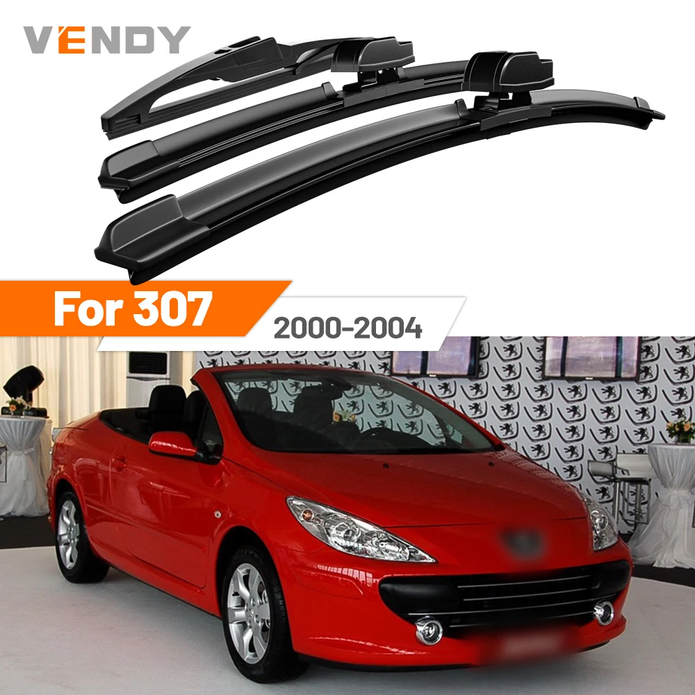 Für Peugeot 307 2000-2004 2001 2002 2003 Vordere & Hintere Scheibenwischerblätter Windschutzscheibenwischer-Set Zubehör