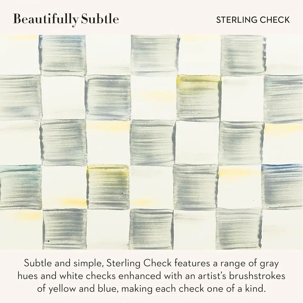 علبة مطبخ زجاجية مزخرفة باللونين الرمادي والأبيض مع غطاء، وعاء تخزين صغير بنمط فحص الاسترليني #3