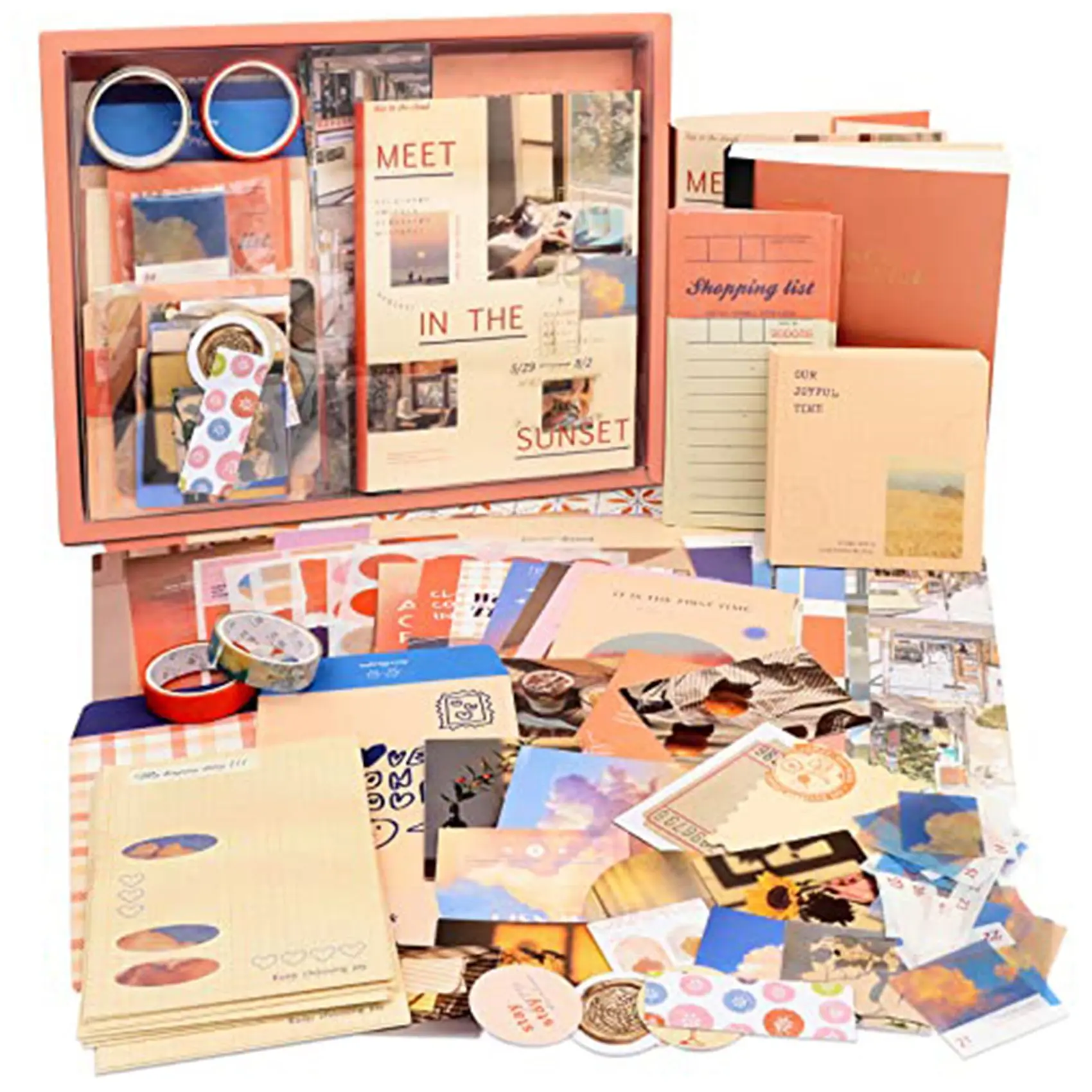 

Aesthetic Scrapbook Kit,Junk Journal Kit with Journaling/Scrapbooking Supplies, Gift for Teen Girl Kid (Until Sunset)