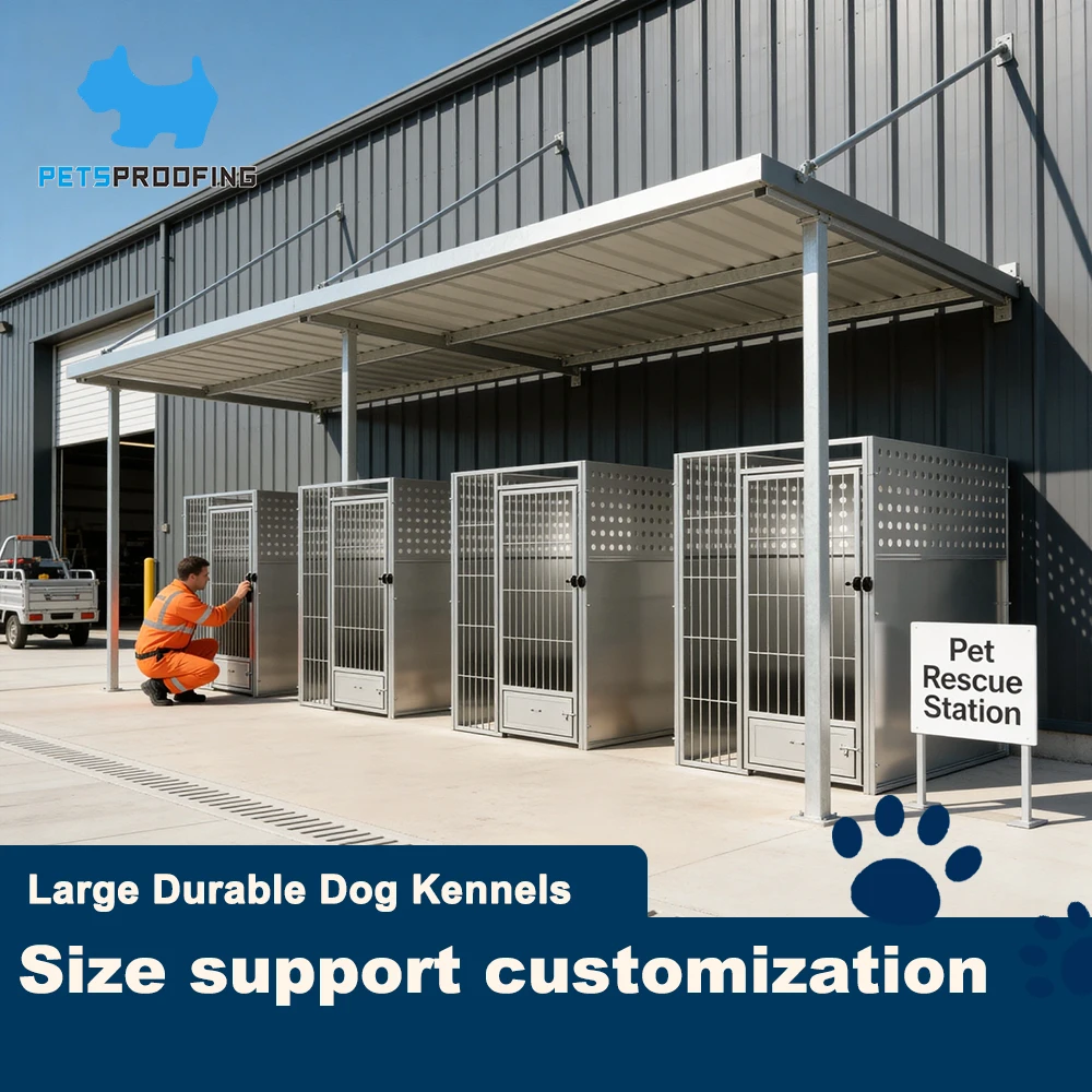 Professional Customizable Big Sized Modular Isolation 4x6 4x8 6x8 Run Outdoor Walk in Stainless Steel Large Dog Kennels House