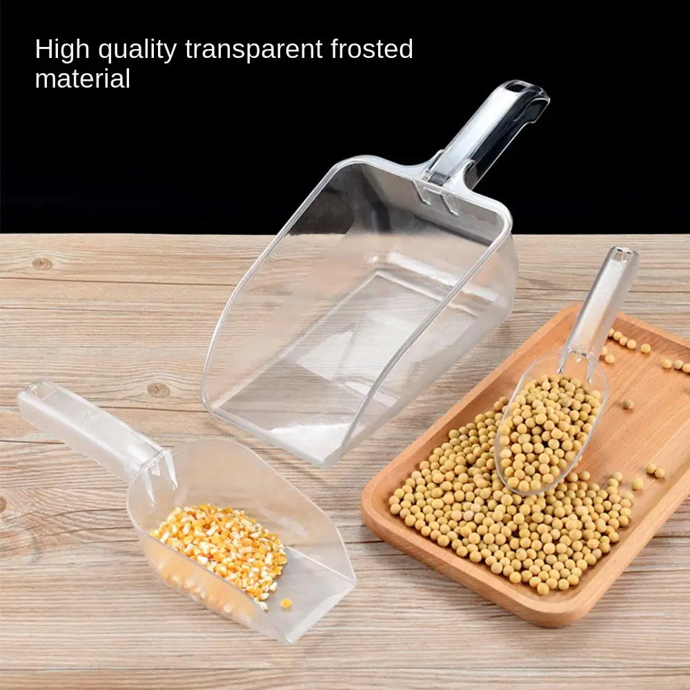 Plastic Ice Scoops Mini Transparent Ice Shovel Party Bar Buffet Kitchen Gadget For Candy Dessert Grain Dry Goods Shovel