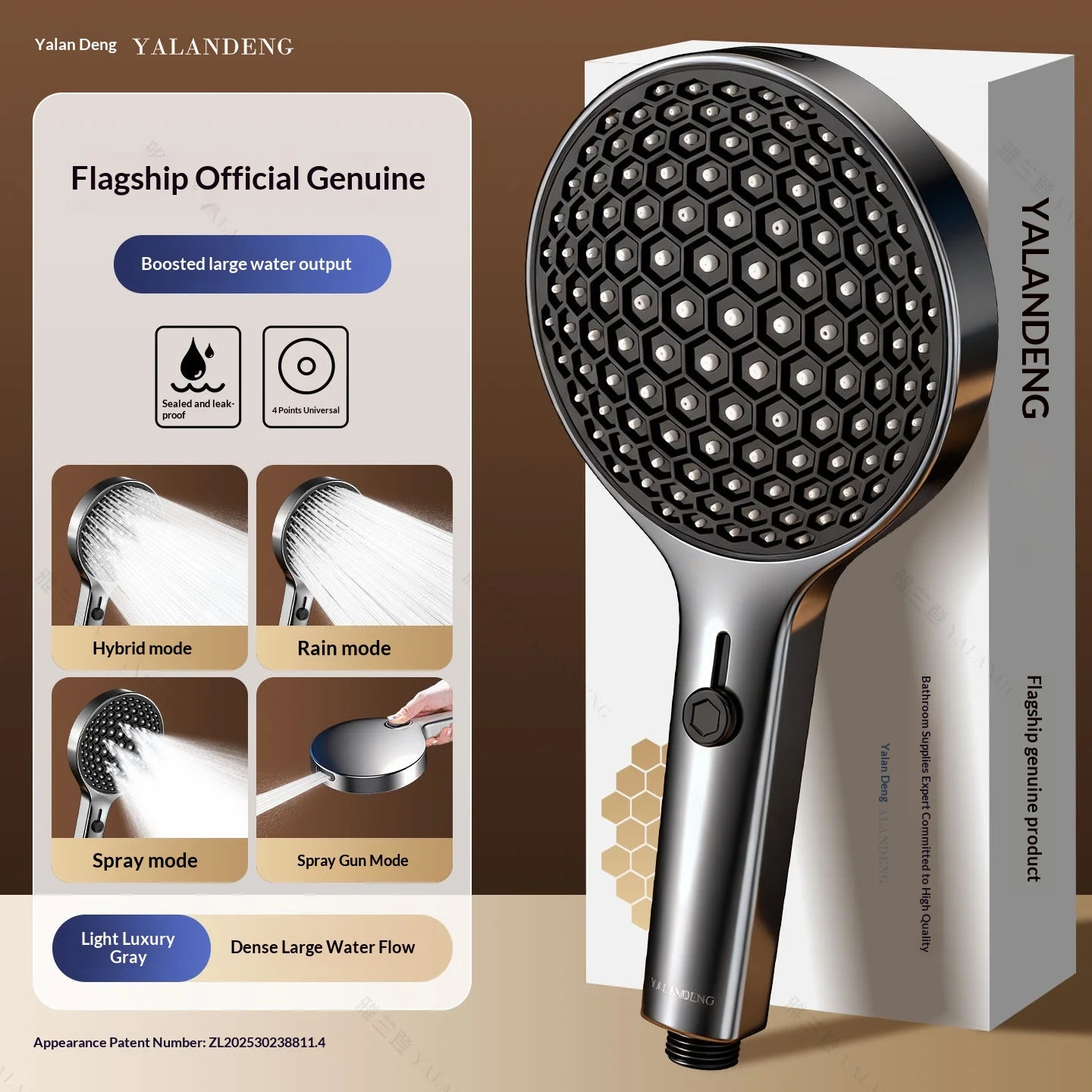 

High-pressure shower head, household bathroom shower faucet booster shower head with large water output