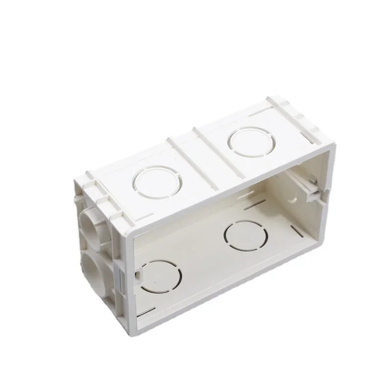 Wall-mounted internal mounting box, white wall wire bottom box, suitable for 146mm*86mm EU UK standard switches and sockets