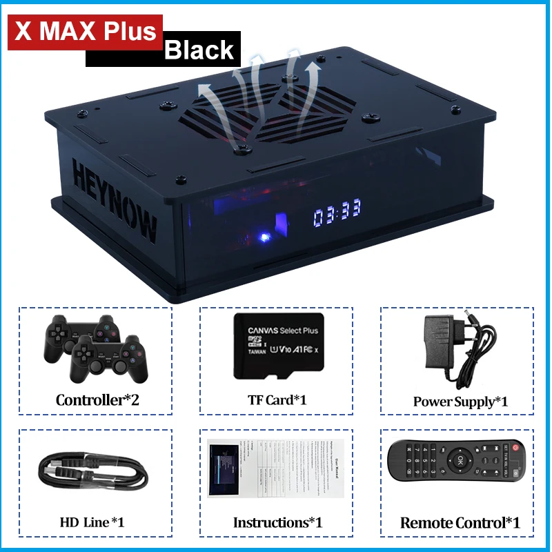 Top! Super Console X Max Plus 4K HD Output Dual System WiFi Retro TV Video Game Player 97000+ Games For MAME/SS/Arcade/DC