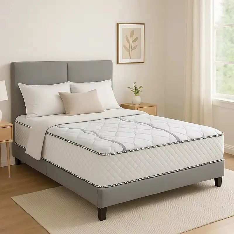 Muebles de dormitorio de Hotel, colchón de espuma compresa, tamaño Queen King, cama con bobinas de resorte, colchón de látex, Matelas Colchon en una caja