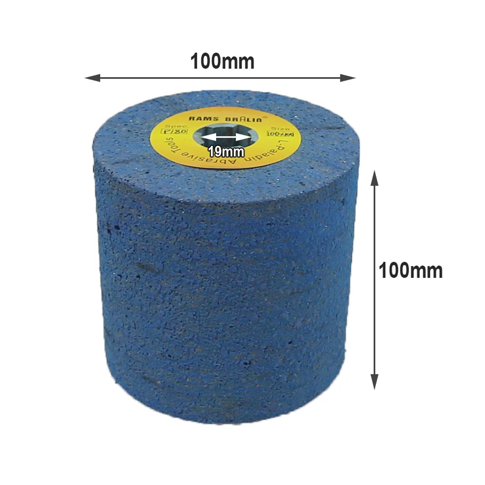 100 * 100 * 19 mm Gumowa tarcza polerska do ciągnięcia drutu śnieżnego P180 Koło do polerowania bębna — zdjęcie 3