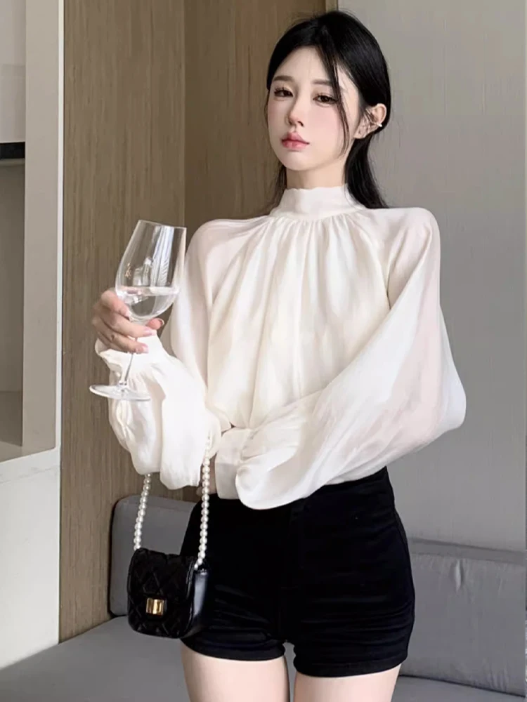 

French Style Soft Sleeveless Top For Women New Arrival Niche Design Sensibility Cropped Shirt E12784