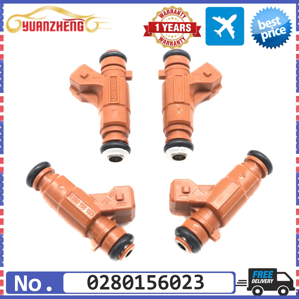 

NEW 4pcs/lot 0280156023 Car Fuel Injectors Fit For Saab 9-3 9-5 2000-2009 L4 2.0L 2.3L 0280156023 852-12250 55557323