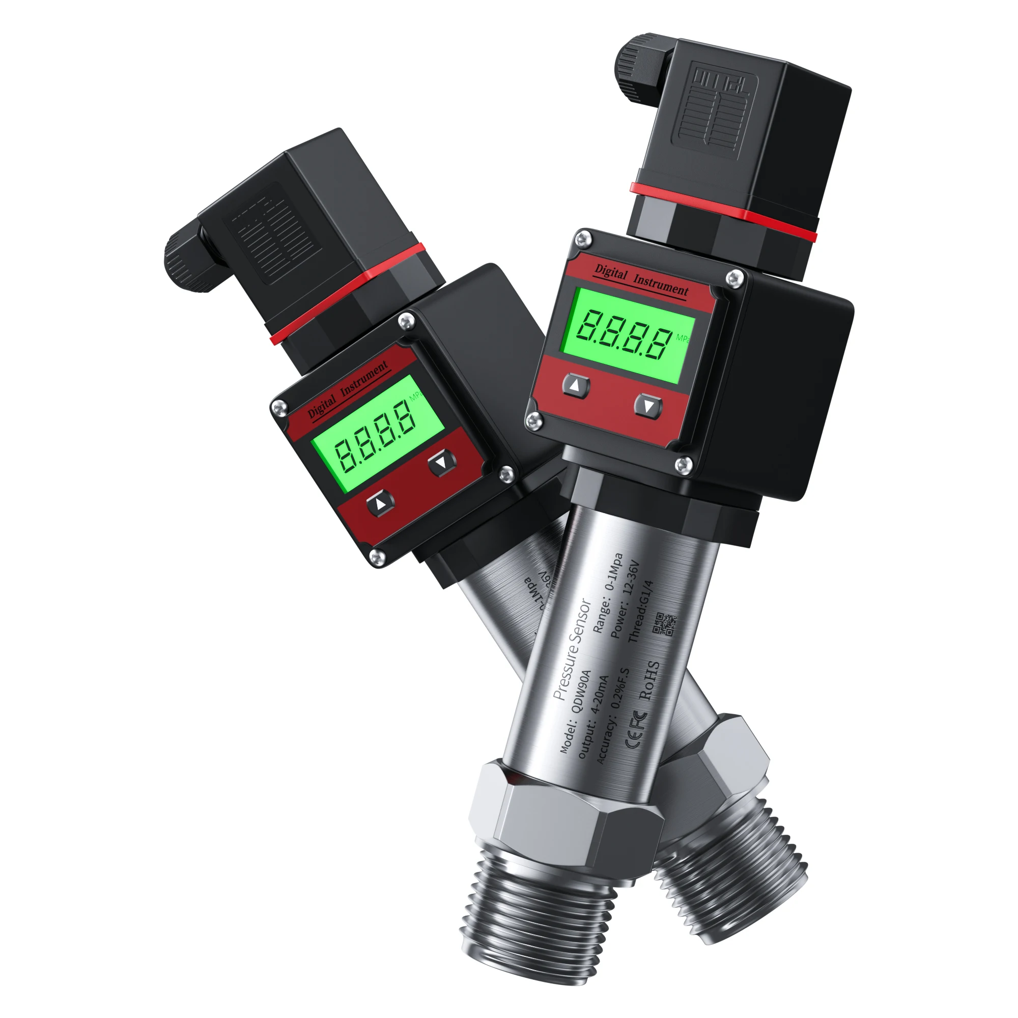 

Digital Pressure Sensor 4-20mA Hart RS485 0-10V LCD Display Pressure Transducer 0-1bar 0-4bar 0-100bar M20*1.5 Pressure Sensor