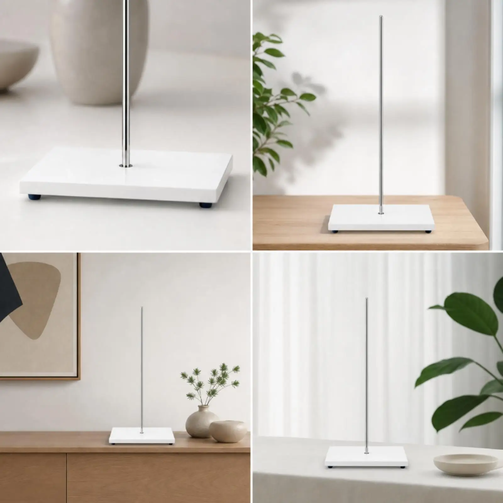 Marble Titration Stand with Vertical Metal Rod Stable Base for Chemistry Lab Experiments Teaching Tool