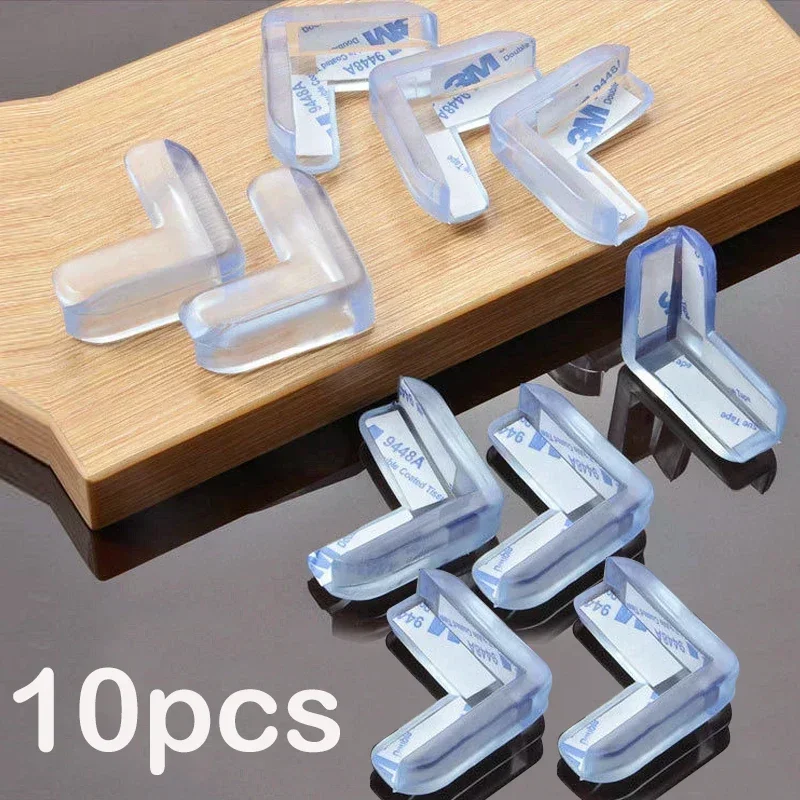 Silicone Table Corner Protector para Crianças, Proteção de Soquete Elétrico, Anti-Colisão, Segurança do bebê, Proteção de Borda, 10pcs